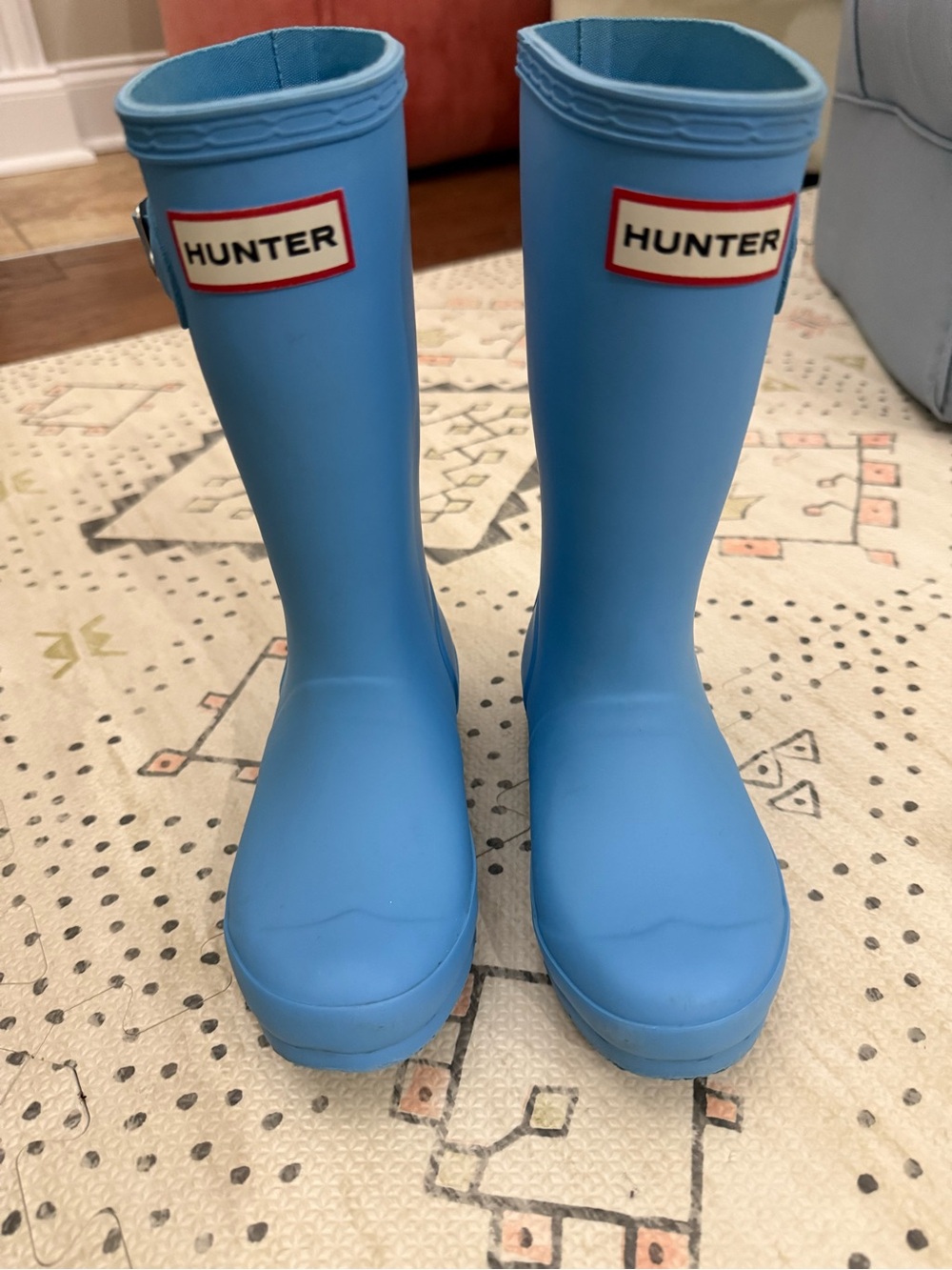Hunter Kids Light Blue Tall Rain Boots